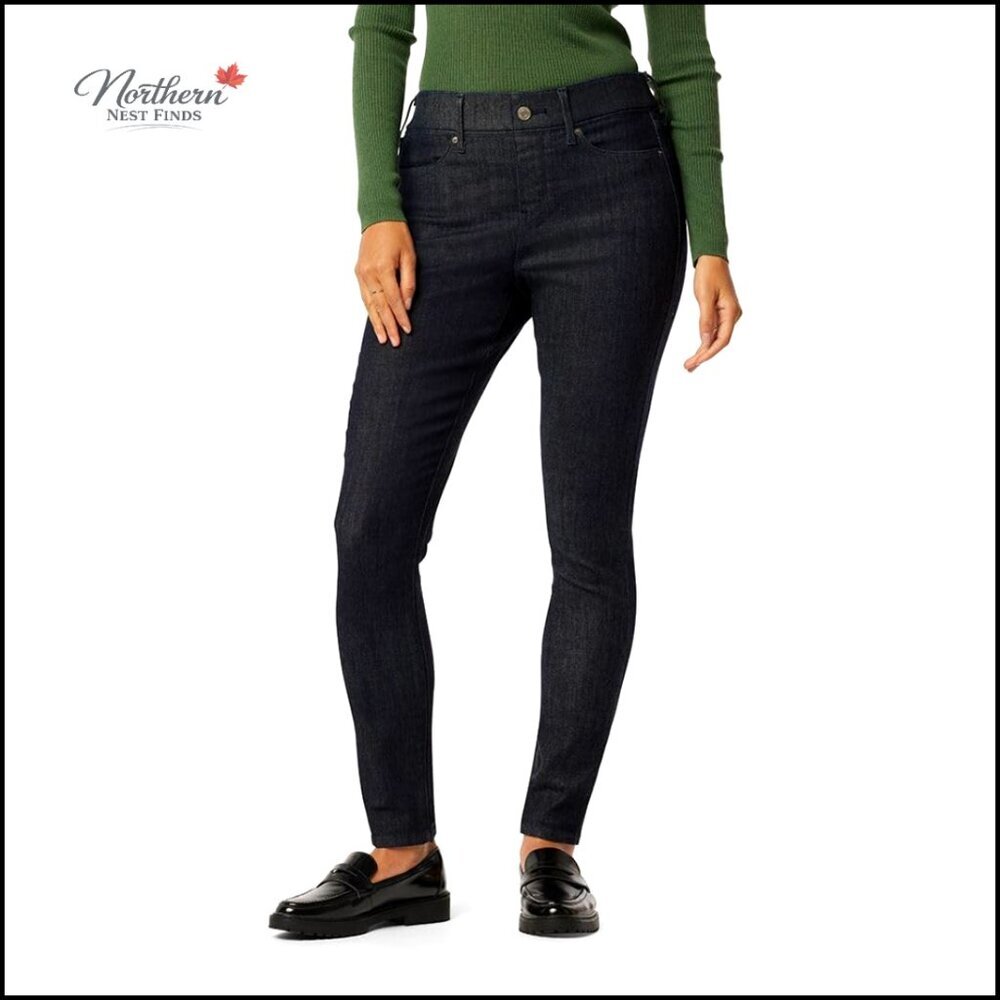 Pull-On Skinny Jeans with Stretch and Tummy Panel